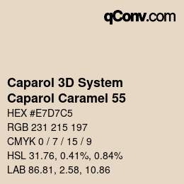 Código de color: Caparol 3D System - Caparol Caramel 55 | qconv.com