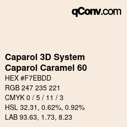 Color code: Caparol 3D System - Caparol Caramel 60 | qconv.com