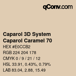 Código de color: Caparol 3D System - Caparol Caramel 70 | qconv.com