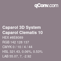 Color code: Caparol 3D System - Caparol Clematis 10 | qconv.com