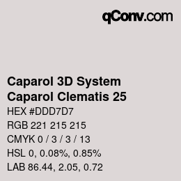 Color code: Caparol 3D System - Caparol Clematis 25 | qconv.com