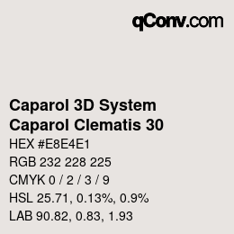 Color code: Caparol 3D System - Caparol Clematis 30 | qconv.com