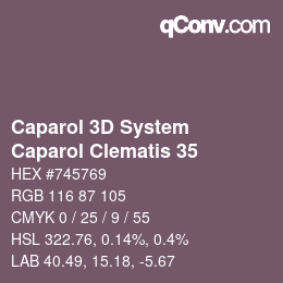 カラーコード: Caparol 3D System - Caparol Clematis 35 | qconv.com