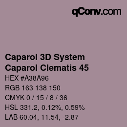 Color code: Caparol 3D System - Caparol Clematis 45 | qconv.com