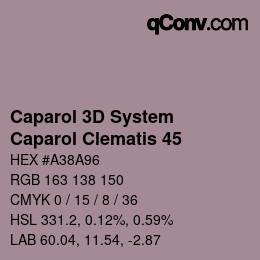 カラーコード: Caparol 3D System - Caparol Clematis 45 | qconv.com