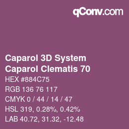 カラーコード: Caparol 3D System - Caparol Clematis 70 | qconv.com