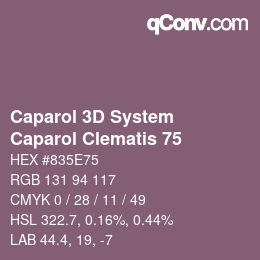 Color code: Caparol 3D System - Caparol Clematis 75 | qconv.com