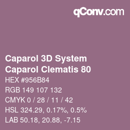 Color code: Caparol 3D System - Caparol Clematis 80 | qconv.com