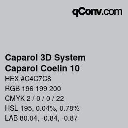 Color code: Caparol 3D System - Caparol Coelin 10 | qconv.com