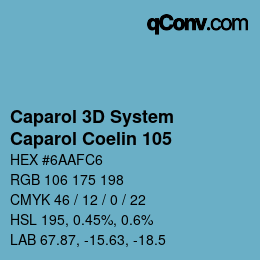 Color code: Caparol 3D System - Caparol Coelin 105 | qconv.com