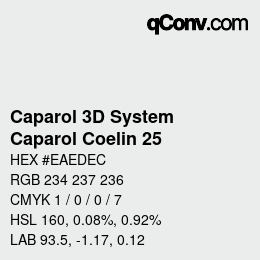 Código de color: Caparol 3D System - Caparol Coelin 25 | qconv.com