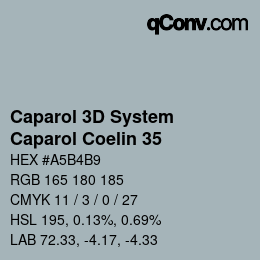 Color code: Caparol 3D System - Caparol Coelin 35 | qconv.com