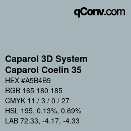 颜色代码: Caparol 3D System - Caparol Coelin 35 | qconv.com