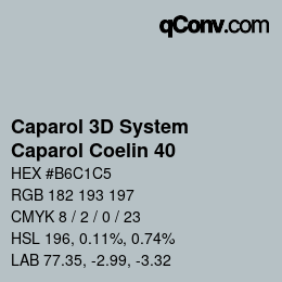 Color code: Caparol 3D System - Caparol Coelin 40 | qconv.com