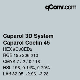 Color code: Caparol 3D System - Caparol Coelin 45 | qconv.com