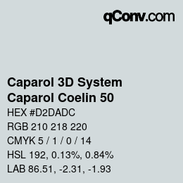 Color code: Caparol 3D System - Caparol Coelin 50 | qconv.com