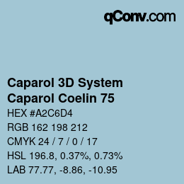 Color code: Caparol 3D System - Caparol Coelin 75 | qconv.com