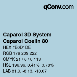 Color code: Caparol 3D System - Caparol Coelin 80 | qconv.com