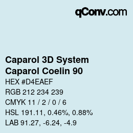 Color code: Caparol 3D System - Caparol Coelin 90 | qconv.com