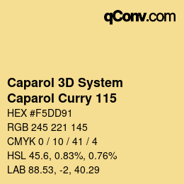Color code: Caparol 3D System - Caparol Curry 115 | qconv.com