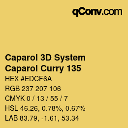 Color code: Caparol 3D System - Caparol Curry 135 | qconv.com