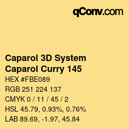 Color code: Caparol 3D System - Caparol Curry 145 | qconv.com