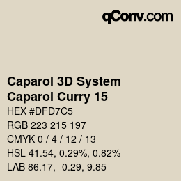 Color code: Caparol 3D System - Caparol Curry 15 | qconv.com
