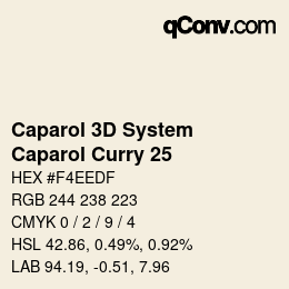 Color code: Caparol 3D System - Caparol Curry 25 | qconv.com