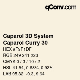 Color code: Caparol 3D System - Caparol Curry 30 | qconv.com