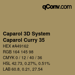 颜色代码: Caparol 3D System - Caparol Curry 35 | qconv.com