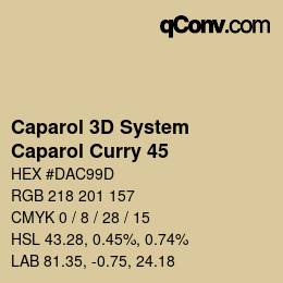 Color code: Caparol 3D System - Caparol Curry 45 | qconv.com