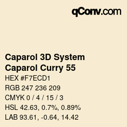 Color code: Caparol 3D System - Caparol Curry 55 | qconv.com