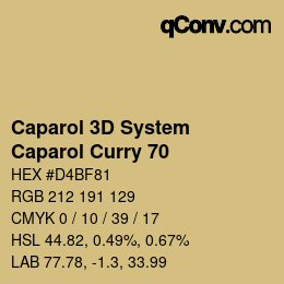 Color code: Caparol 3D System - Caparol Curry 70 | qconv.com