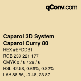 Color code: Caparol 3D System - Caparol Curry 80 | qconv.com