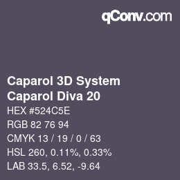 Code couleur: Caparol 3D System - Caparol Diva 20 | qconv.com