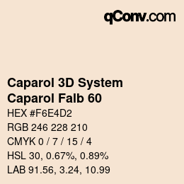 Color code: Caparol 3D System - Caparol Falb 60 | qconv.com