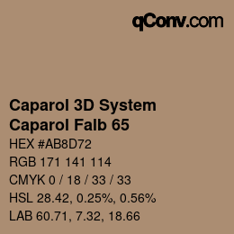 Color code: Caparol 3D System - Caparol Falb 65 | qconv.com