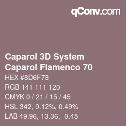 Color code: Caparol 3D System - Caparol Flamenco 70 | qconv.com