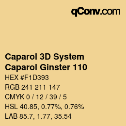 Color code: Caparol 3D System - Caparol Ginster 110 | qconv.com
