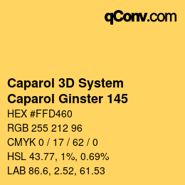 Color code: Caparol 3D System - Caparol Ginster 145 | qconv.com