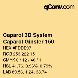 Color code: Caparol 3D System - Caparol Ginster 150 | qconv.com