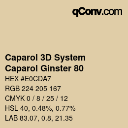 Color code: Caparol 3D System - Caparol Ginster 80 | qconv.com