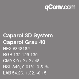 Code couleur: Caparol 3D System - Caparol Grau 40 | qconv.com