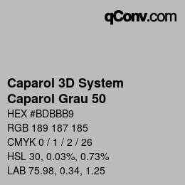 Farbcode: Caparol 3D System - Caparol Grau 50 | qconv.com