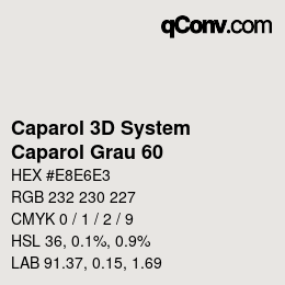 Farbcode: Caparol 3D System - Caparol Grau 60 | qconv.com