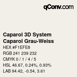 Code couleur: Caparol 3D System - Caparol Grau-Weiss | qconv.com