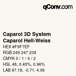 Código de color: Caparol 3D System - Caparol Hell-Weiss | qconv.com