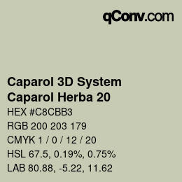 Color code: Caparol 3D System - Caparol Herba 20 | qconv.com