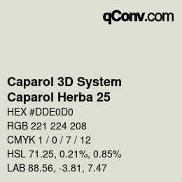 Color code: Caparol 3D System - Caparol Herba 25 | qconv.com