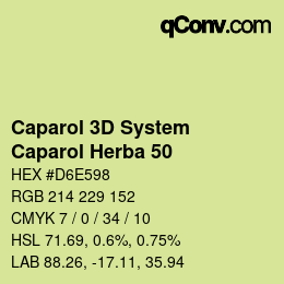 颜色代码: Caparol 3D System - Caparol Herba 50 | qconv.com
